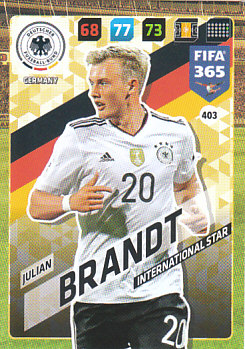 Julian Brandt Germany 2018 FIFA 365 International Star #403